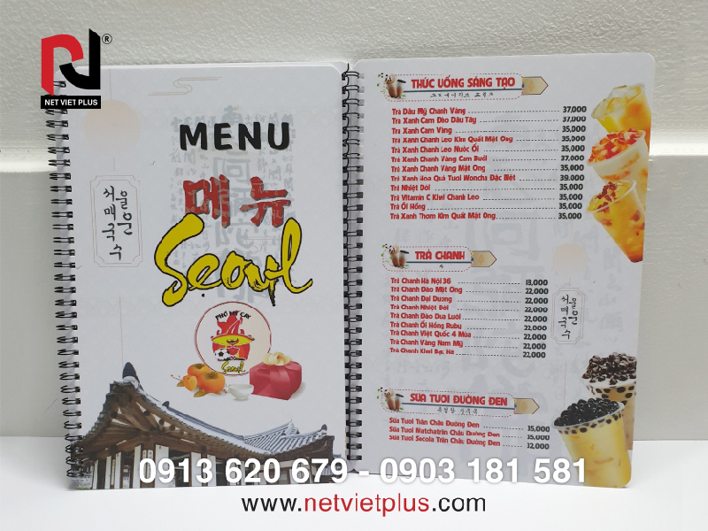 Nên thể hiện hình ảnh món ăn trên menu một cách tinh tế