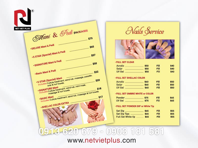 Quy trình thiết kế menu nails