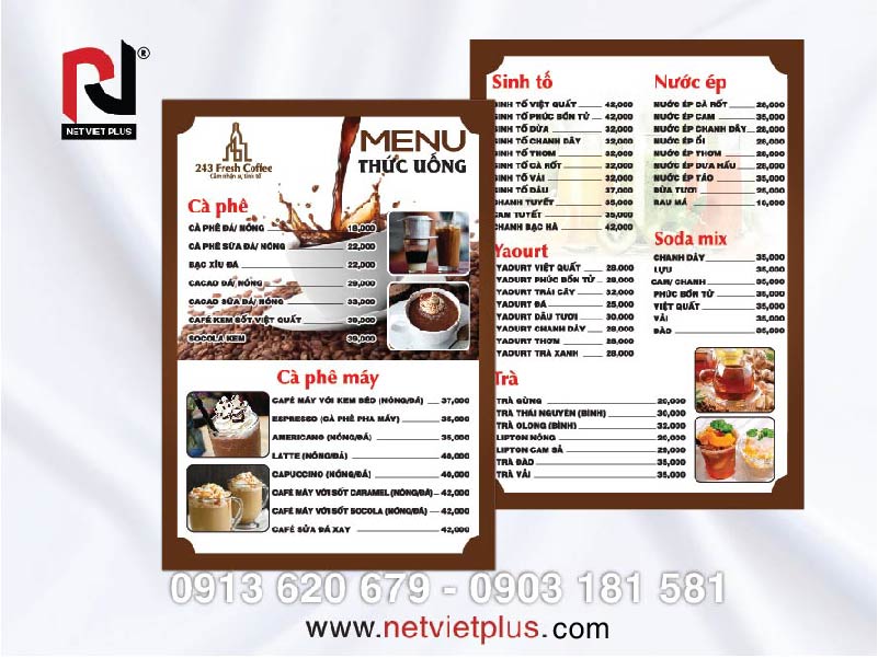 Thiết kế menu đẹp: Cách tạo nên một menu thu hút khách hàng