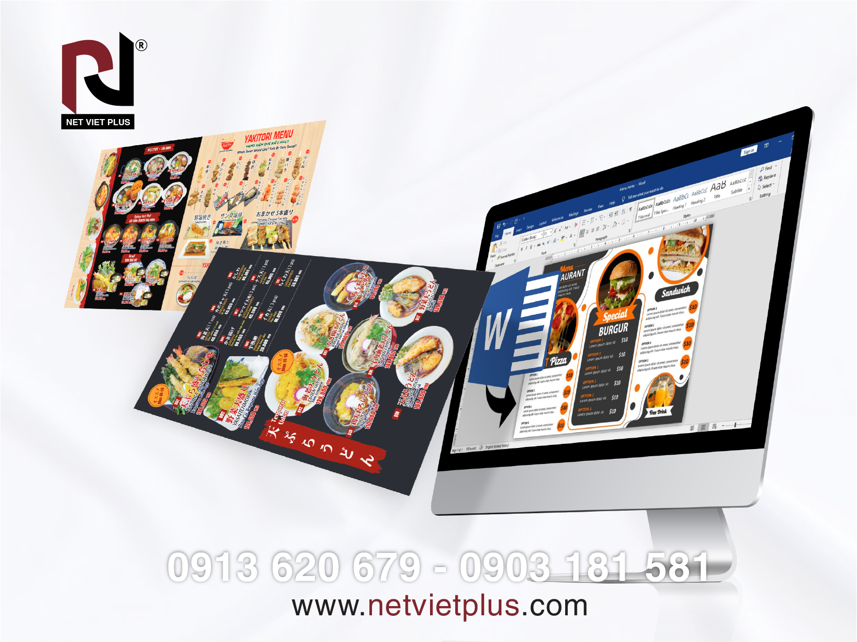 Thiết kế menu đơn giản trên Word 