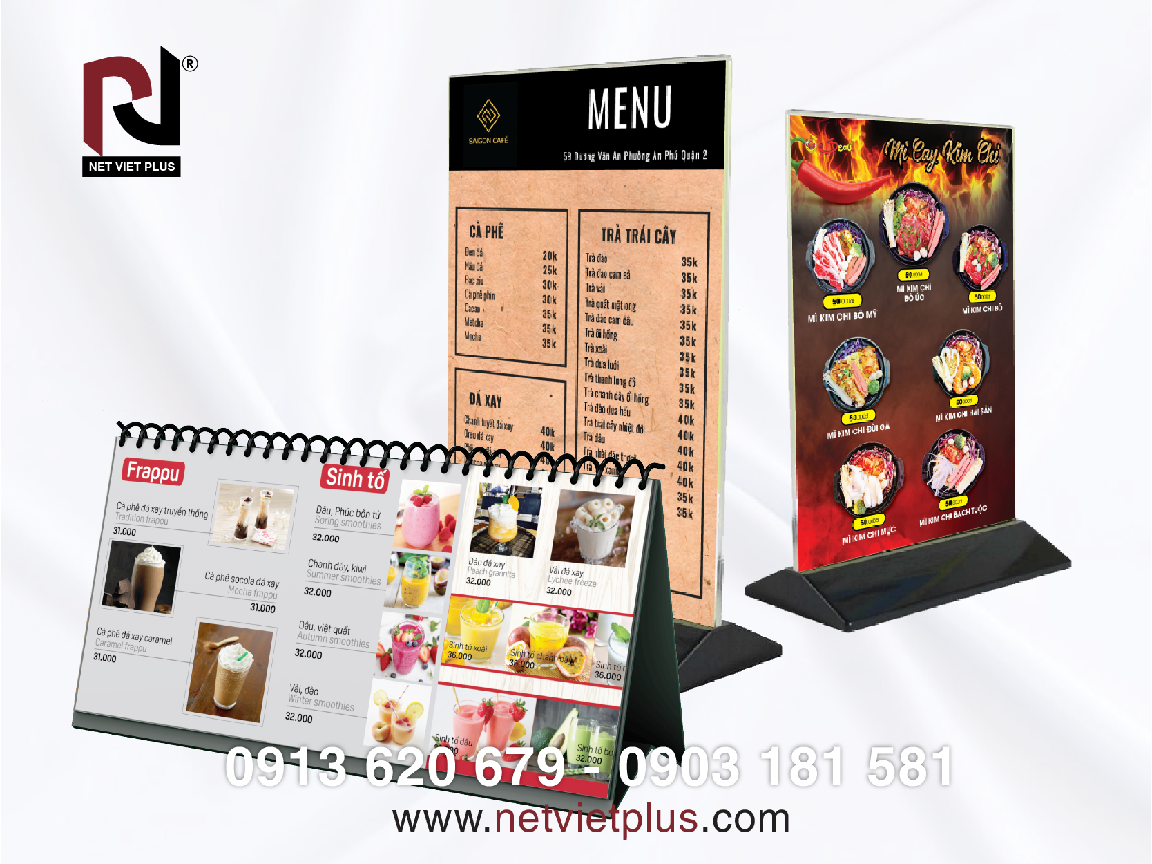 Menu độc đáo, sáng tạo từ đơn vị thiết kế menu