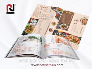 In ấn menu bằng chất liệu giấy