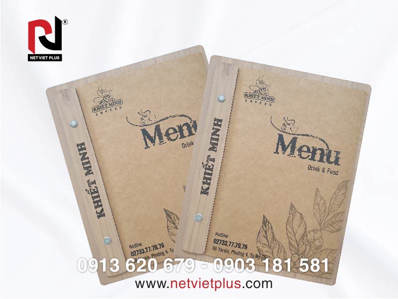 Sử dụng menu in bằng giấy Kraft là công cụ quảng bá ấn tượng