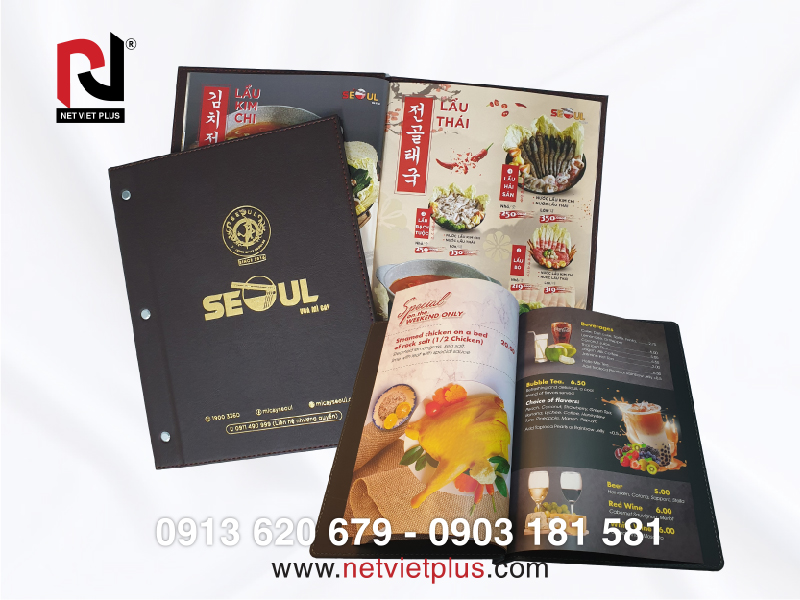 Mẫu làm menu quán ăn