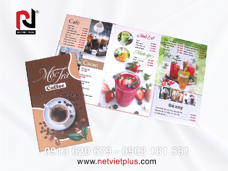 Menu nước ép trái cây mang phong cách cổ điển 