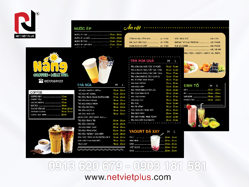 Hình thức, mẫu mã, tiện ích của menu 