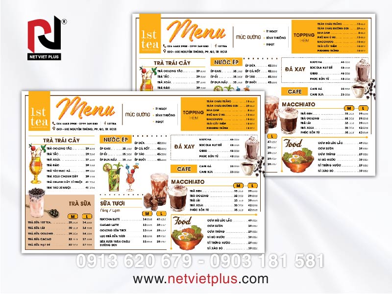 Lựa chọn màu sắc menu phù hợp