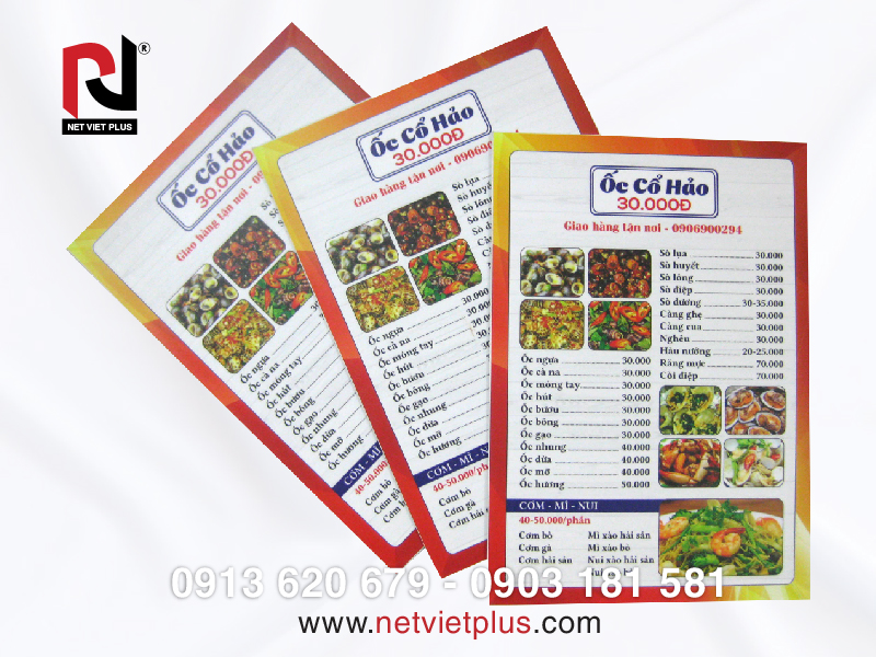 Xác định kiểu dáng menu