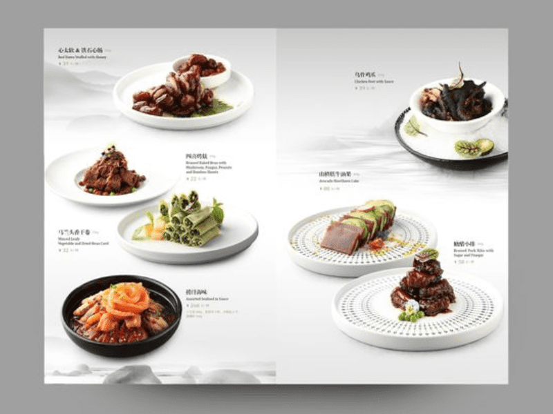 thiết kế menu quán ăn