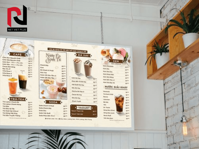 Menu in treo tường