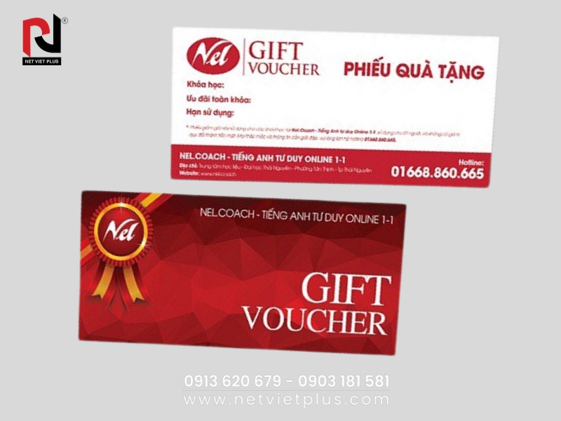 Mẫu voucher do Nét Việt Plus thiết kế