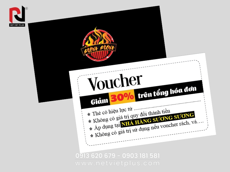 Mẫu thiết kế voucher tại Nét Việt Plus