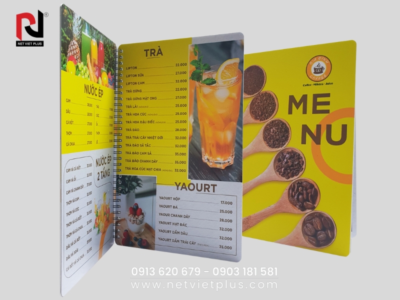 Tăng trải nghiệm khách hàng với mẫu menu nhựa độc đáo